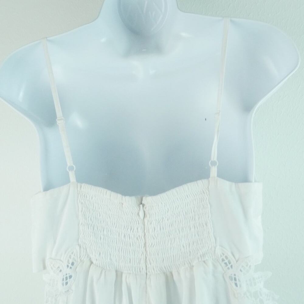 American Eagle White Lace Maxi Dress Medium Coastal Cottagecore Boho Smocked - Picture 8 of 8